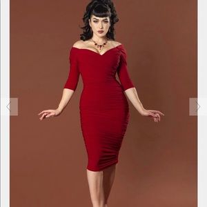 Pinup Couture Oxblood Monica dress